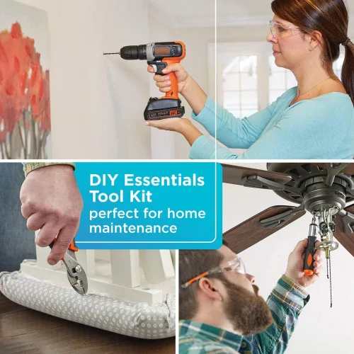 Miniatura 3 de beyond by BLACK+DECKER Kit de herramientas para el hogar con taladro/destornillador de 20 V máximo, 83 piezas (BDPK70284C1AEV)