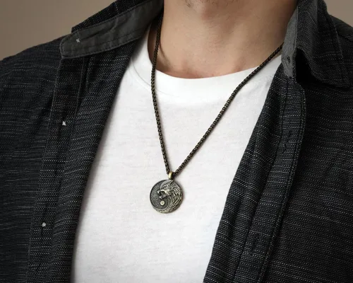 Miniatura 64 de Collar Yin Yang para hombre, joyería colgante de alta calidad de aspecto antiguo, regalos de Yin Yang, joyería vikinga para hombres