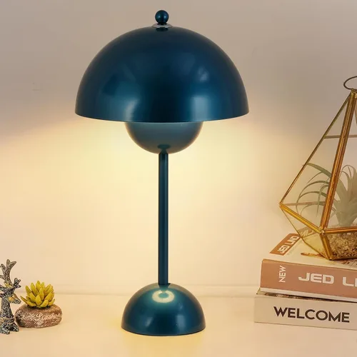 Miniatura 19 de COSYLUX Moderna lámpara de mesa pequeña para dormitorio, bonita lámpara de lectura con pantalla de cúpula reflectante para sala de estar, habitación