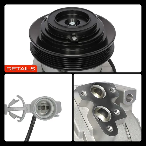 Miniatura 9 de A-Premium Compresor de A/C con embrague - Compatible con 158386 - Compatible con Toyota Corolla 1.8L 2003-2008, Matrix 1.8L 2003-2008