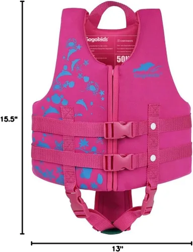 Miniatura 8 de Gogokids Chaleco de natación para niños, flotadores para bebés – Chaleco de flotabilidad para niños y niñas para piscina y playa, para niños de 2 a