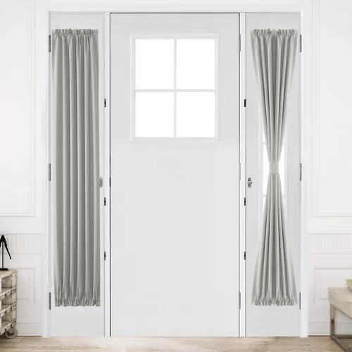 Miniatura 28 de DWCN Cortinas para puerta francesa: cortina térmica con bolsillo para barra para puertas con ventana de vidrio, puertas de cocina y patio