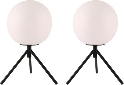 Miniatura 16 de Globe - Lámpara de mesa de noche, moderna lámpara de mesa de noche de cristal de mediados de siglo, lámpara de escritorio dorada para dormitorio, 1