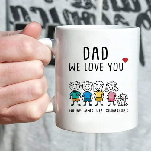 Miniatura 6 de Regalos personalizados para papá de hija e hijo, taza divertida del día del padre, regalos personalizados para el día del padre, divertida taza