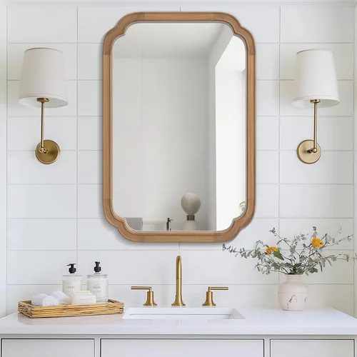 Miniatura 19 de WallBeyond Espejo de longitud completa para montar en la pared, 65 x 22 pulgadas, espejo de suelo con marco de madera rústica, espejo grande