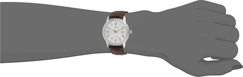 Miniatura 6 de Casio #MTP-V002L-7B Reloj analógico estándar de cuero para hombre, fácil de leer, fecha de día, plateado, Informal, clásico