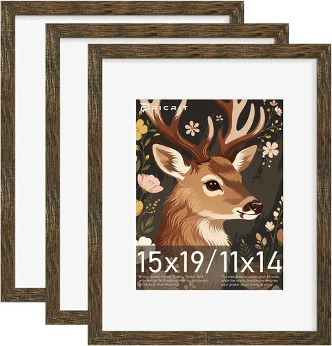 Miniatura 44 de Picrit Paquete de 3 portarretratos de 20 x 20 pulgadas, póster de 16 x 16 pulgadas con paspartú o de 20 x 20 pulgadas sin paspartú para montaje