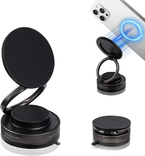 Soporte magnético para teléfono con succión al vacío, soporte retráctil plegable para teléfono celular con ventosa, soporte de teléfono ajustable de
