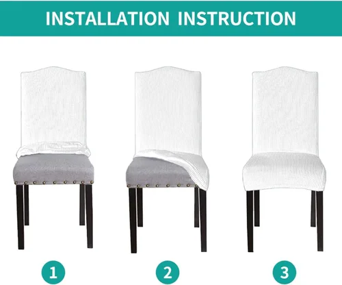 Miniatura 7 de Fundas para sillas de comedor con estampado de estilo chinoiserie, fundas para sillas de comedor lavables, fundas extraíbles para sillas de comedor
