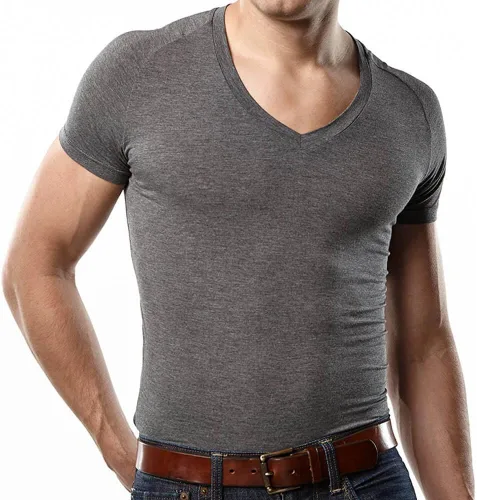 Miniatura 4 de Mr. Davis - Camiseta interior de bambú con cuello en V para hombre, 4