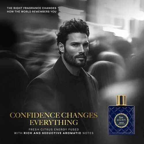 Miniatura 7 de ARIAZ Sigma Eau De Parfum para hombre, energía acuática transparente mezclada con ralladura de cítricos frescos de pomelo, menta, jengibre, notas