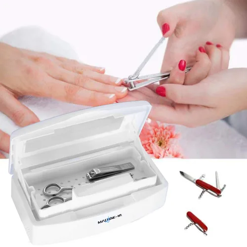 Miniatura 2 de Machine-Ya Bandeja de Esterilización de Plástico, caja de esterilización, bandeja esterilizadora para herramientas de arte de uñas, Caja de Bandeja
