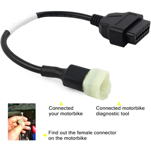 Miniatura 6 de Cable de motocicleta OBD para Kawasaki motocicleta 6pin 6 pin a 16pin OBD2 adaptador de diagnóstico CANBUS Cable apto para Kawasaki