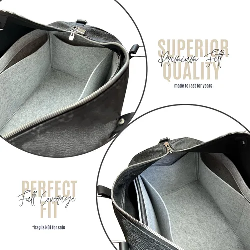 Miniatura 5 de Keepall - Organizador de bolsas para Lv Keepall 50 Insert Keepall 45, base organizadora, hecho a mano de 0.118 pulgadas (0.118 in), fieltro de lana