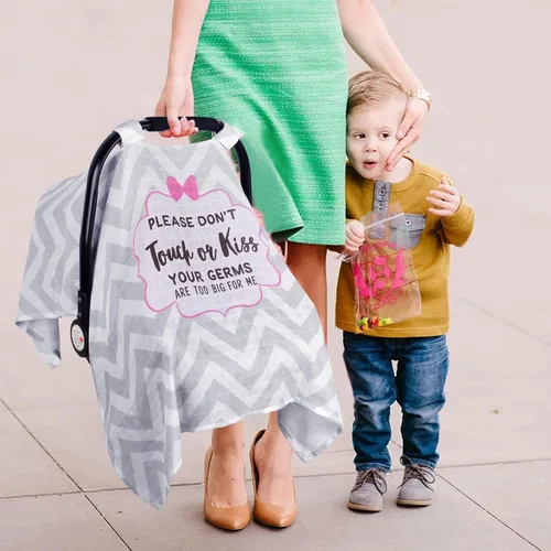 Miniatura 4 de Metplus Funda de muselina para asiento de coche para bebés, funda transpirable para asiento de coche infantil, funda ligera para portabebés