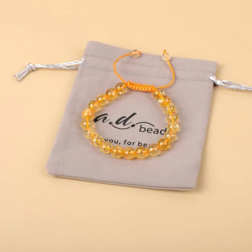 Miniatura 105 de AD Beads Pulseras de piedras preciosas unisex de 0.315 pulgadas (0.315 in), macramé curativo ajustable de 7 a 9 pulgadas Usa esta pulsera