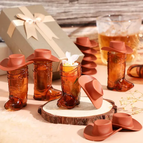 Miniatura 4 de Sieral 32 Piezas Vasos Mini Bota de Vaquero de Plástico Suministros para Fiestas de Vaquera Tazas de Plástico Occidentales para Decoraciones