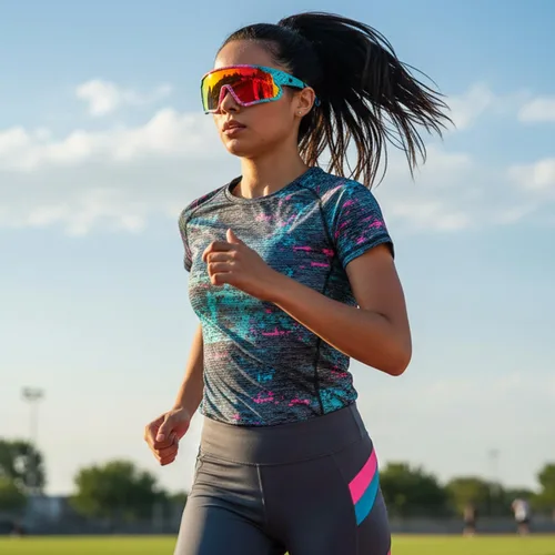 Miniatura 6 de FMY Gafas de ciclismo polarizadas para hombres y mujeres, protección UV400, gafas de sol deportivas para béisbol, correr, pesca, golf Lente azul