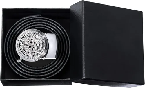 Miniatura 5 de Dubulle Cinturón de trinquete para hombre diseño de moda casual hebilla automática correa de cinturón de golf fácil de usar cortable