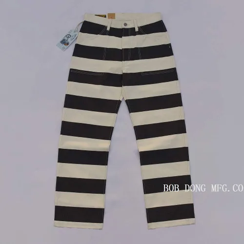 Miniatura 2 de Pantalones de moto a rayas prisionero de 16oz
