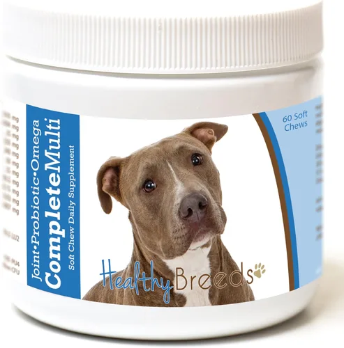 Miniatura 77 de Healthy Breeds Pug todo en uno multivitamínico suave masticable 60
