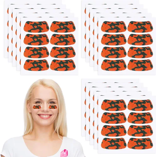Miniatura 29 de Cholemy 120 pares de calcomanías negras de ojo a granel, calcomanías con purpurina de béisbol, fútbol, sóftbol, fiesta, accesorios para el día