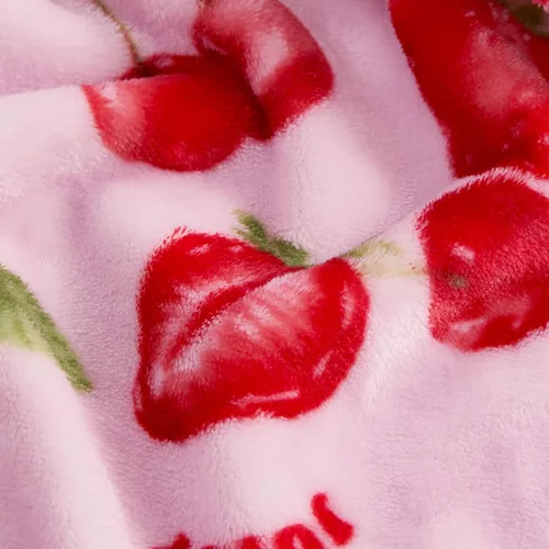 Miniatura 4 de Juicy Couture Berry Happy - Manta de felpa de 50 x 70 pulgadas, color rosa, mantas decorativas para sofás, mantas para sillas y camas