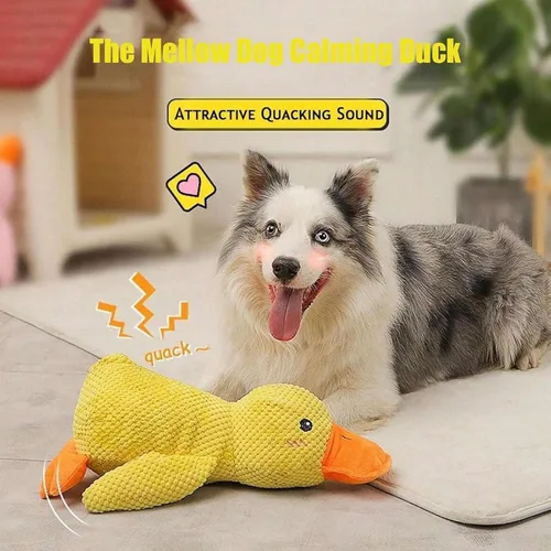 Miniatura 4 de Juguete de pato para perro, juguete para perros de pato charlatán, juguete de patito amarillo que calma a los perros, de larga duración atrae