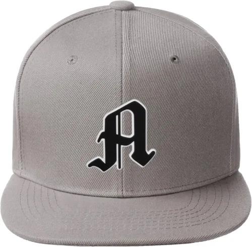 Miniatura 1319 de Daxton Gorra clásica con visera de billete plano con letras del alfabeto inglés antiguo de la A a la Z