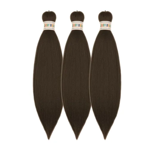 Miniatura 9 de Pelo corto negro trenzado preestirado de 14 pulgadas para trenzas sin nudos, pelo sintético 1B trenzado para trenzas Bob Box