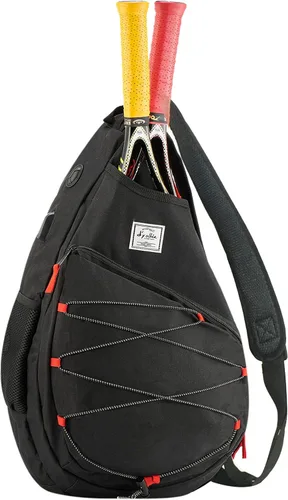 d'yallee Bolsa de tenis para hombres y mujeres, racquetball, pickleball paddle squash, bolsa cruzada deportiva para adultos con puerto de carga USB