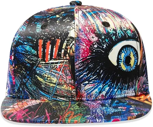 Miniatura 2 de Quanhaigou Gorra de béisbol estampada sombreros unisex con diseño de graffiti con Snapback y Snapback para el verano