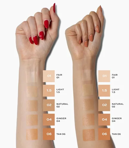 Miniatura 4 de MAKE Beauty Diffusion Dew Skin Tint. Acabado radiante de cobertura transparente a media. Difumina, suaviza e ilumina para una tez luminosa. 01 Feria