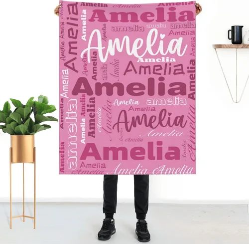 Miniatura 16 de Mantas personalizadas con nombre para niños, mantas de bebé personalizadas para niñas y niños con nombre, mantas de bebé personalizadas con nombre