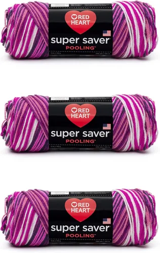 Miniatura 31 de Red Heart Hilo Super Saver, paquete de 3, estampado artístico, 3 unidades Estampado De Artista
