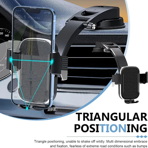 Miniatura 5 de Soporte para teléfono de automóvil, ABS antideslizante y antigolpes, soporte de teléfono para tablero de instrumentos, soporte de celular ajustable