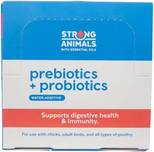 Miniatura 4 de Strong Animals Prebióticos + probióticos, aditivo de agua de pollo con aceite esencial de canela prebiótico, probiótico y orgánico, apoya la salud