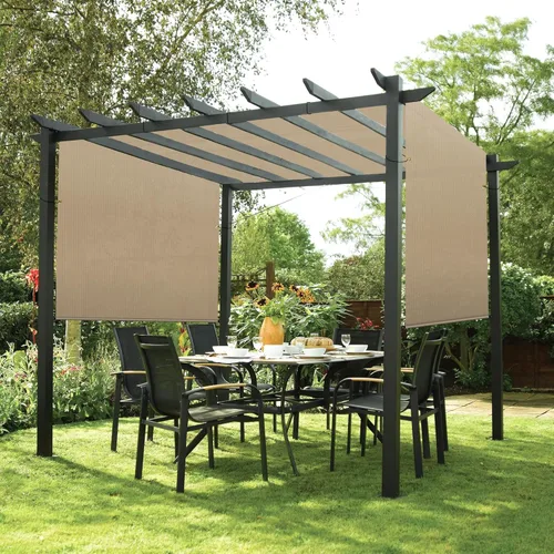 Miniatura 5 de Patio Paradise - Toldo de repuesto para pérgola de 7 x 17 pies, con ojales y varillas pesadas, para exteriores, bloqueo UV, para glorieta, patio