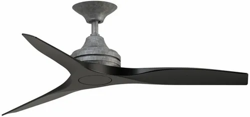 Miniatura 35 de Fanimation Spitfire - Ventilador de techo de 3 aspas, 12 pulgadas de alto y 48 pulgadas de ancho, acabado negro, color hoja de madera de whisky