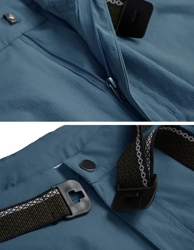 Miniatura 4 de WENRONSTA Pantalones cargo de senderismo para hombre, secado rápido, ligeros, impermeables, 6 bolsillos, para exteriores, pesca, montaña