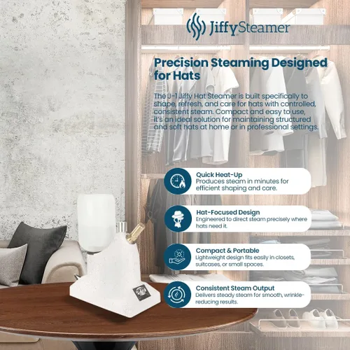 Miniatura 4 de J-1 Jiffy Hat Steamer, 120 voltios, gris