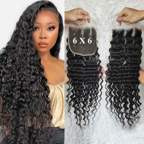 Miniatura 29 de Deep Curly Hair Bundle Brazillian Virgin Hair Weft Supplier 1pcs 12 Inch 1B Black 100g Soft Remy Hair Bundles
