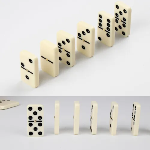 Miniatura 5 de Juego de dominó para adultos, juego de dominó doble nueve con estuche de madera para juegos de mesa clásicos, para familias y niños, 55 azulejos