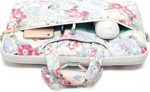 Miniatura 3 de Bolso bandolera para laptop MacBook Air de 13 pulgadas, MacBook de 14 pulgadas y 13.3 a 14 pulgadas (rosa azul)