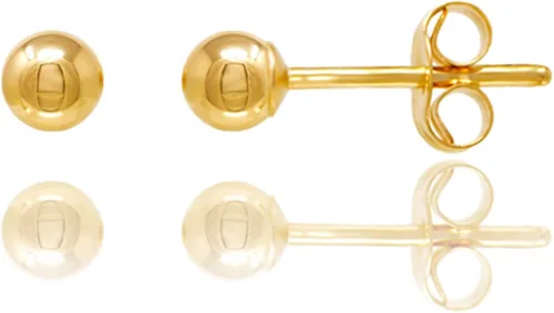 Miniatura 2 de Pendientes de bola de oro amarillo de 14 quilates con mariposa