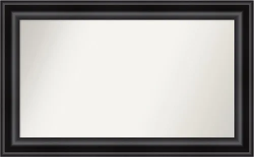 Miniatura 593 de Amanti Art Espejo personalizado, espejo de baño negro puente, espejo de pared o espejo de tocador de baño sobre el fregadero (26 x 26 pulgadas)