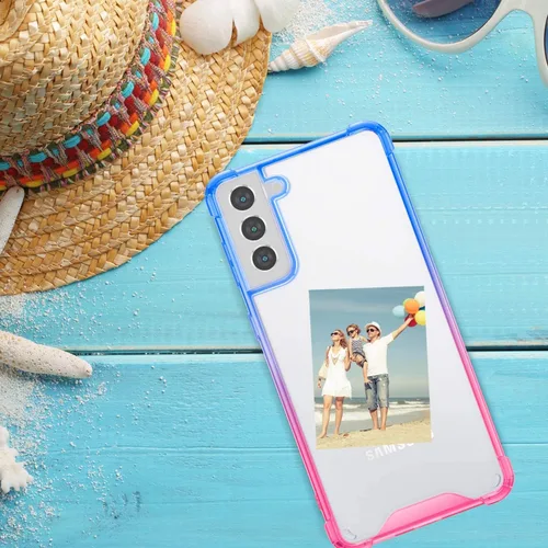 Miniatura 2 de Funda para Galaxy S21 Plus - Funda protectora delgada transparente con degradado para Samsung Galaxy S21 Plus de 6.7 pulgadas 2021 (rosa azul)