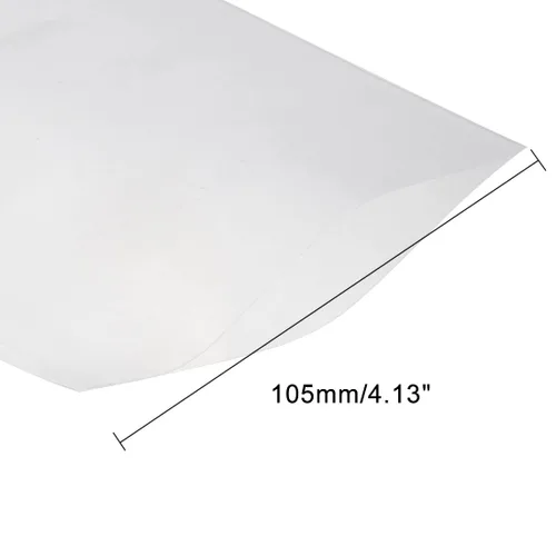 Miniatura 2 de uxcell Tubo termorretráctil de PVC de envoltura de batería de 4.134 in de ancho plano para 18650 16.4 ft de longitud transparente