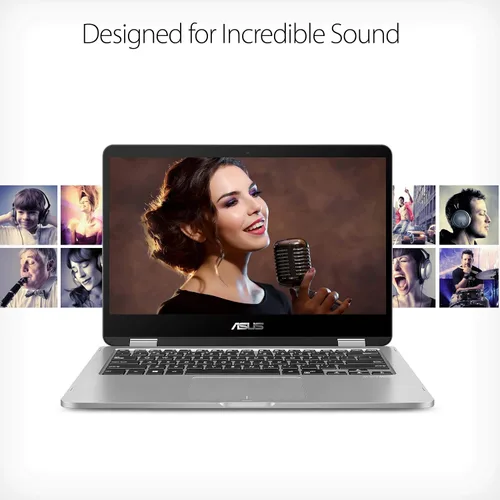 Miniatura 7 de ASUS VivoBook Flip 14 - Portátil 2 en 1 delgado y ligero, pantalla táctil HD de 14 pulgadas, procesador Intel Celeron N4020, memoria DDR4 de 4 GB