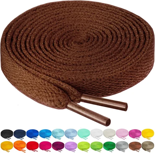 Birch Cordones en 27 colores, cordones planos de 516 pulgadas en 4 longitudes diferentes